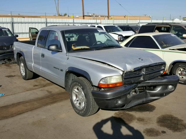 1B7GL12XX2S698288 - 2002 DODGE DAKOTA BAS SILVER photo 1