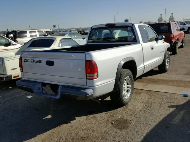 1B7GL12XX2S698288 - 2002 DODGE DAKOTA BAS SILVER photo 4