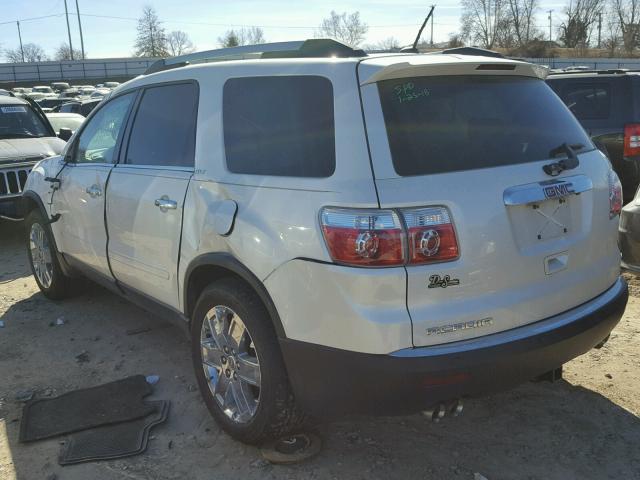 1GKLRNED2AJ144659 - 2010 GMC ACADIA SLT თეთრი ფოტო 3