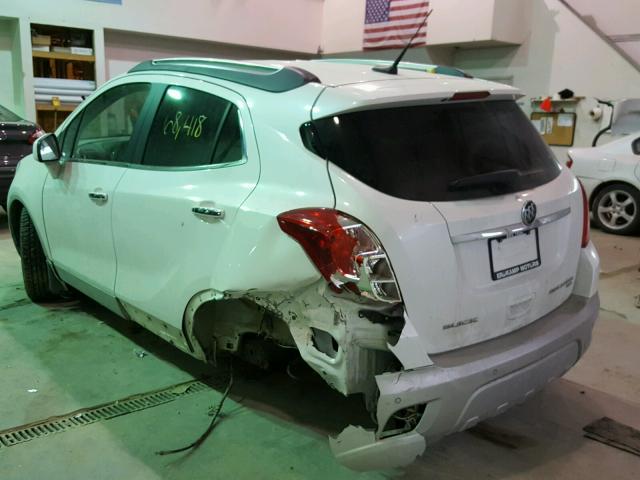 KL4CJHSB2DB074516 - 2013 BUICK ENCORE PRE WHITE photo 3