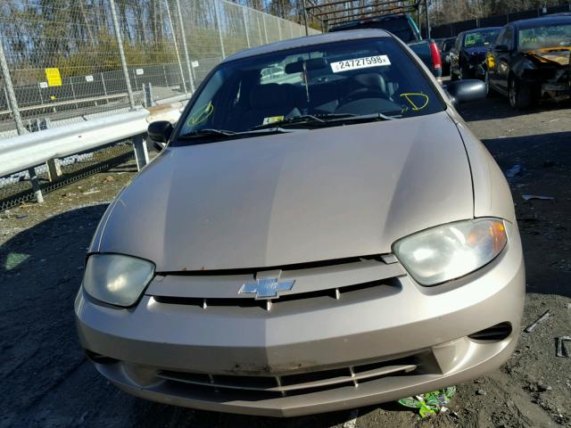 1G1JC52FX37233334 - 2003 CHEVROLET CAVALIER TAN photo 9