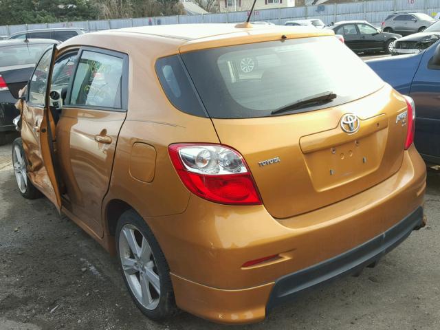 2T1KE40E49C004259 - 2009 TOYOTA COROLLA MA ORANGE photo 3