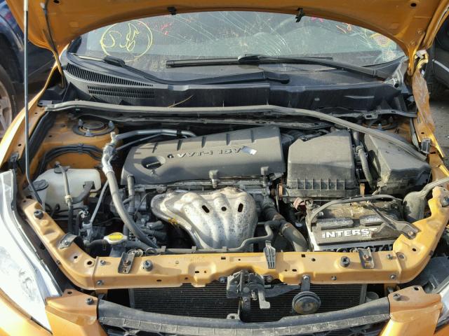 2T1KE40E49C004259 - 2009 TOYOTA COROLLA MA ORANGE photo 7