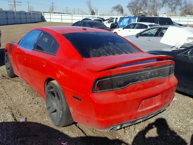 2C3CDXCT9EH339122 - 2014 DODGE CHARGER R/ RED photo 3