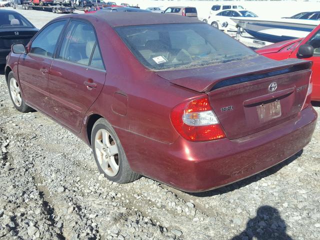 4T1BF32K72U030966 - 2002 TOYOTA CAMRY LE MAROON photo 3