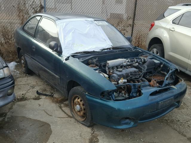 KMHVD14N1WU354466 - 1998 HYUNDAI ACCENT L GREEN photo 1