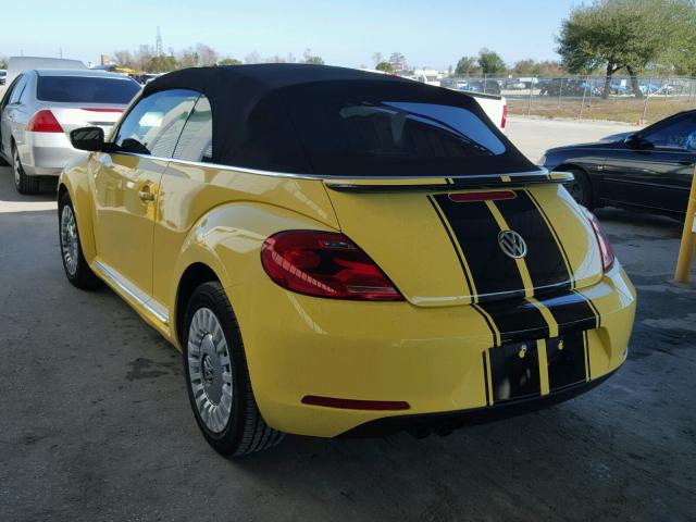 3VW5X7AT9EM804186 - 2014 VOLKSWAGEN BEETLE YELLOW photo 3