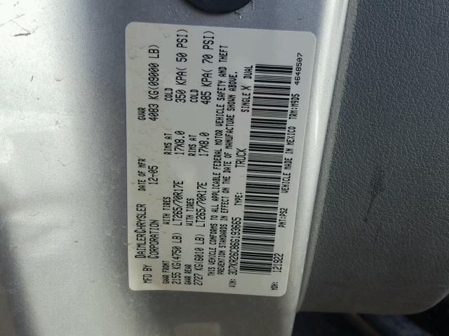 3D7KR26C86G193665 - 2006 DODGE RAM 2500 S Gümüş foto 10