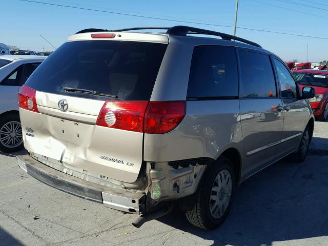 5TDZA23C76S484955 - 2006 TOYOTA SIENNA CE TAN photo 4