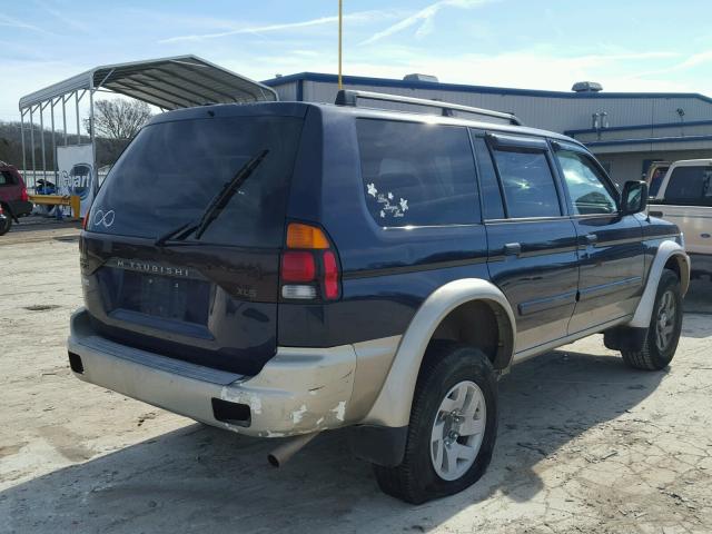 JA4LS31R52J043939 - 2002 MITSUBISHI MONTERO SP BLUE photo 4