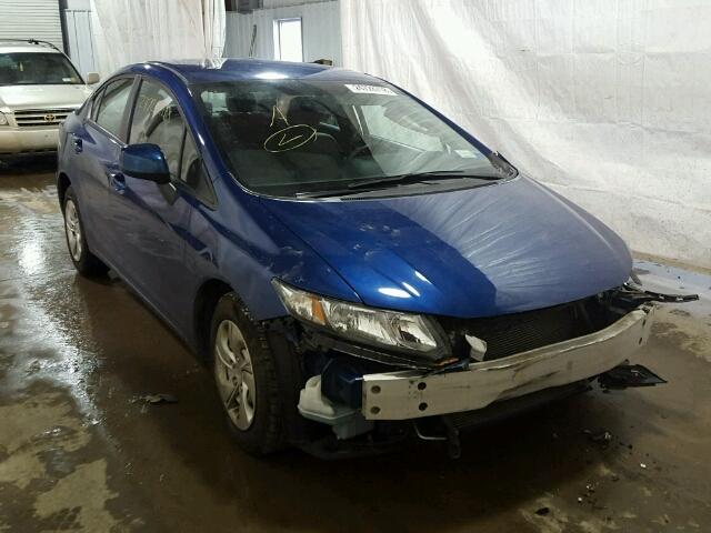 19XFB2F5XDE253827 - 2013 HONDA CIVIC LX BLUE photo 1