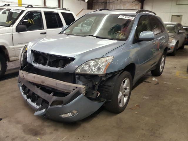 2T2HK31U18C049561 - 2008 LEXUS RX 350 BLUE photo 2