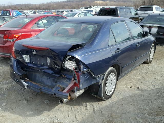 1HGCM56177A160042 - 2007 HONDA ACCORD VAL BLUE photo 4