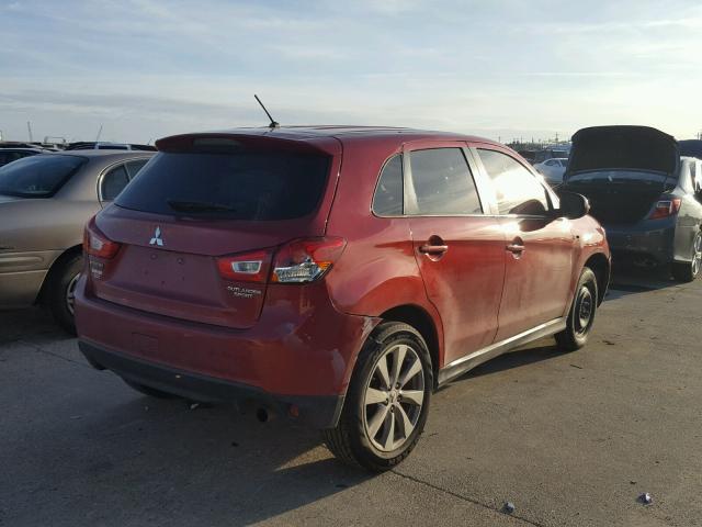 4A4AP3AU1FE023696 - 2015 MITSUBISHI OUTLANDER RED photo 4