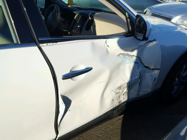 JN1AJ0HP7AM702882 - 2010 INFINITI EX35 BASE WHITE photo 9