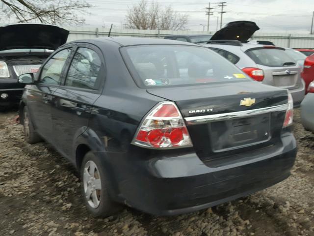 KL1TD56E79B393683 - 2009 CHEVROLET AVEO LS BLACK photo 3