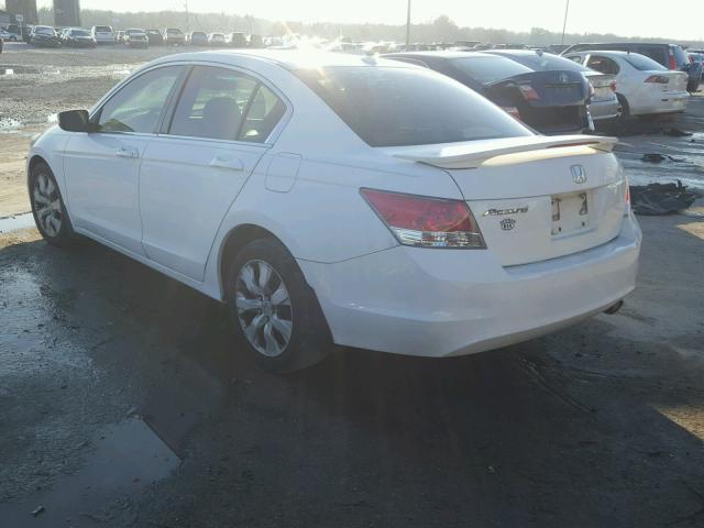 1HGCP26858A130994 - 2008 HONDA ACCORD EXL WHITE photo 3