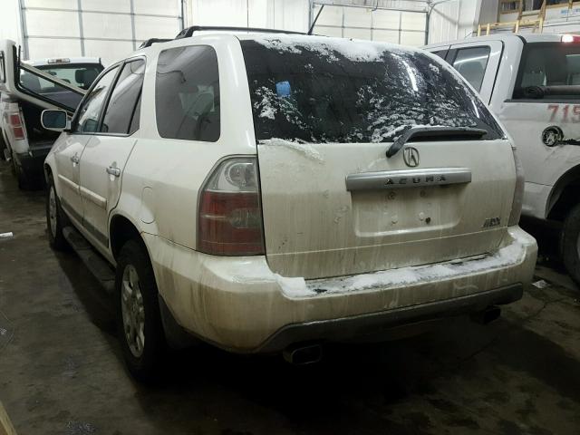 2HNYD18814H519612 - 2004 ACURA MDX TOURIN WHITE photo 3