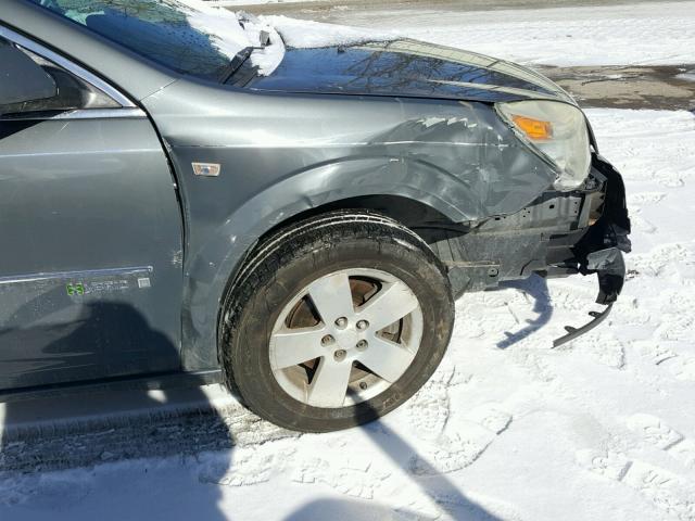 1G8ZR57527F317386 - 2007 SATURN AURA GREEN GRAY photo 9