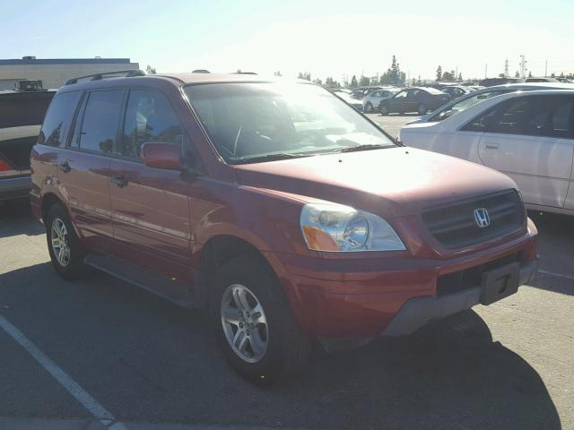 2HKYF18503H561359 - 2003 HONDA PILOT EXL RED photo 1