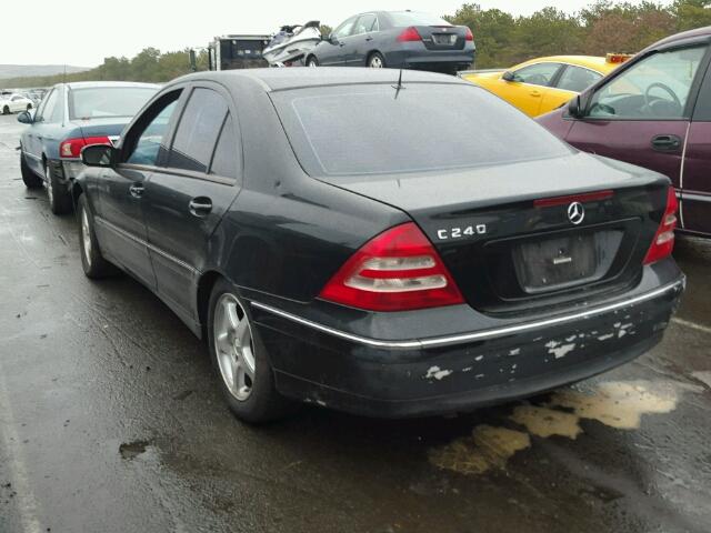 WDBRF61J91F082873 - 2001 MERCEDES-BENZ C 240 BLACK photo 3