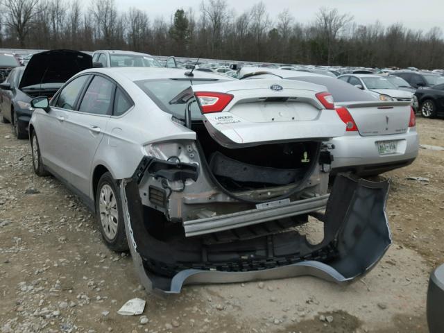 3FA6P0G77DR265650 - 2013 FORD FUSION S SILVER photo 3