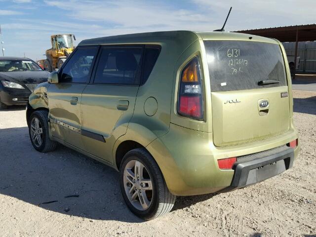 KNDJT2A26A7080825 - 2010 KIA SOUL + GREEN photo 3