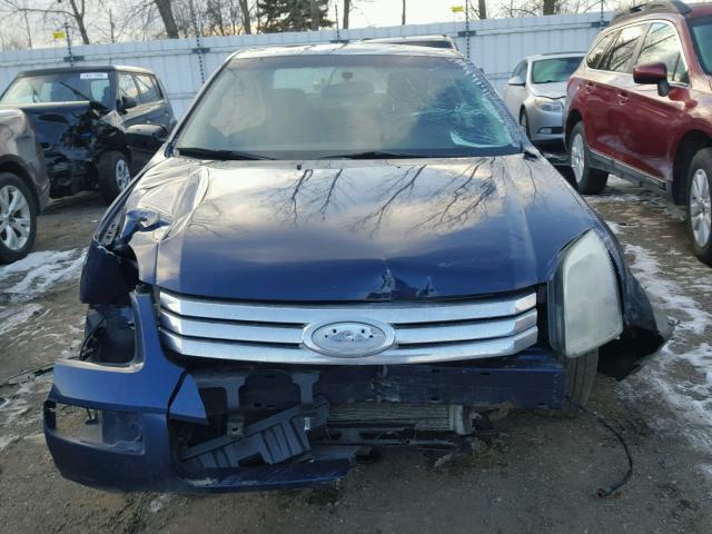 3FAHP07Z07R103874 - 2007 FORD FUSION SE BLUE photo 9