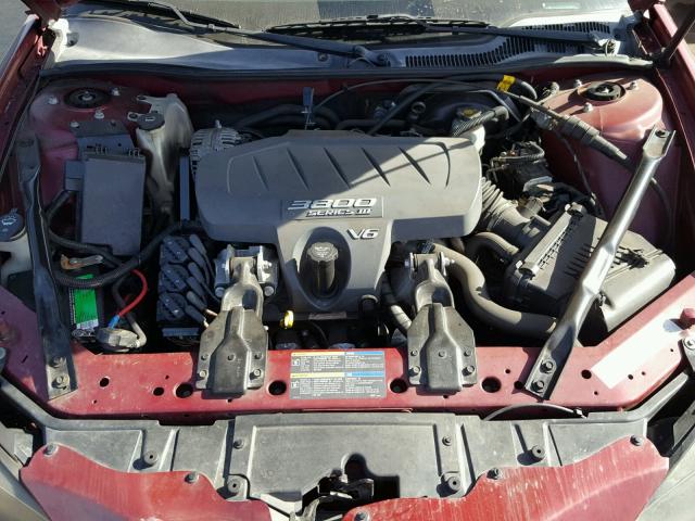 2G2WS522051313064 - 2005 PONTIAC GRAND PRIX RED photo 7