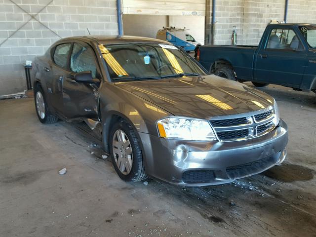 1C3CDZAB6CN132939 - 2012 DODGE AVENGER SE GRAY photo 1