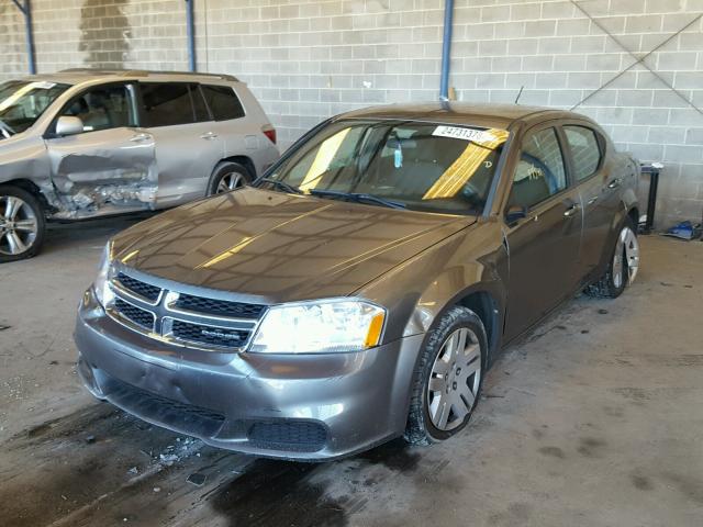 1C3CDZAB6CN132939 - 2012 DODGE AVENGER SE GRAY photo 2