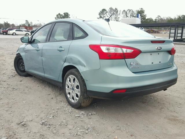 1FAHP3F28CL456541 - 2012 FORD FOCUS SE BLUE photo 3