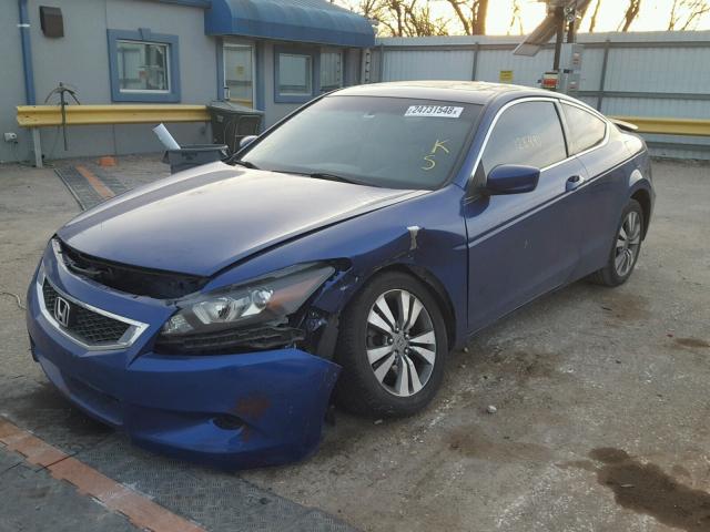 1HGCS128X8A015144 - 2008 HONDA ACCORD EXL BLUE photo 2