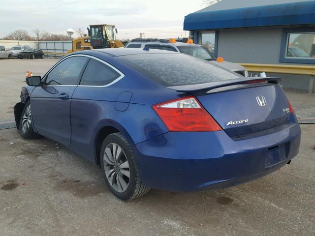 1HGCS128X8A015144 - 2008 HONDA ACCORD EXL BLUE photo 3