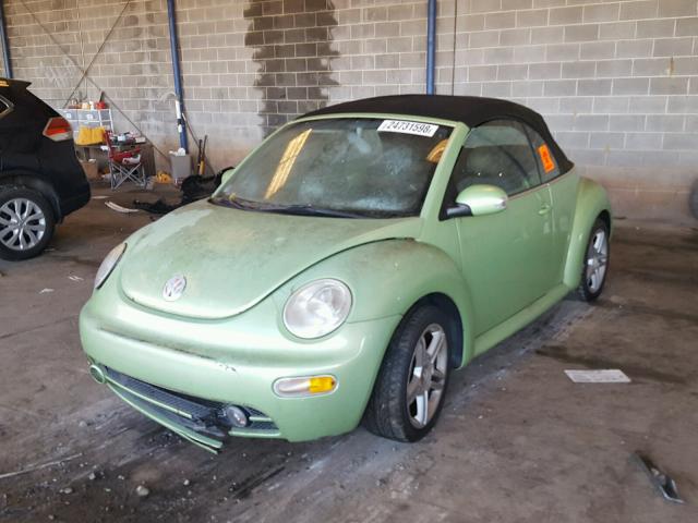 3VWCD31Y54M313214 - 2004 VOLKSWAGEN NEW BEETLE GREEN photo 2