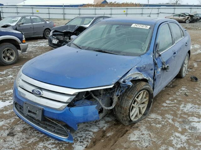 3FAHP0CG0CR431388 - 2012 FORD FUSION SEL BLUE photo 2