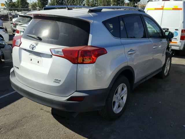 2T3RFREV8DW065405 - 2013 TOYOTA RAV4 XLE SILVER photo 4