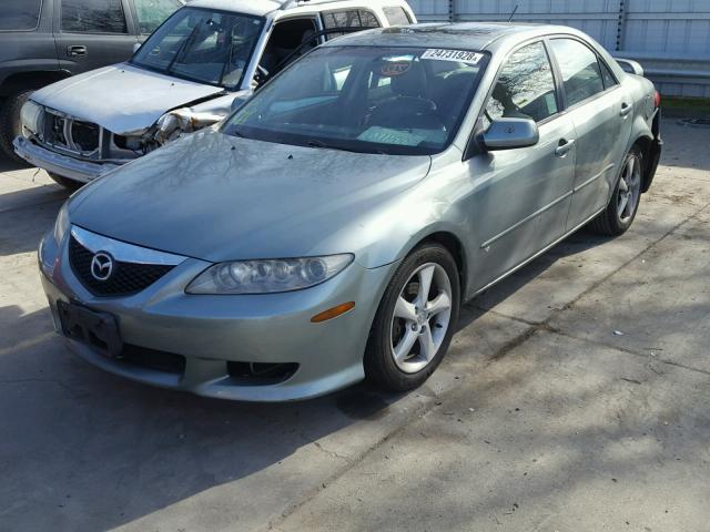 1YVFP80D145N31170 - 2004 MAZDA 6 S GREEN photo 2