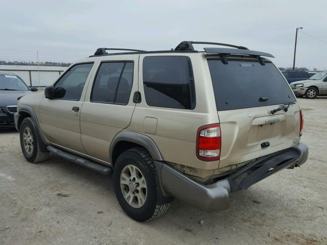 JN8AR07SXYW422002 - 2000 NISSAN PATHFINDER GOLD photo 3