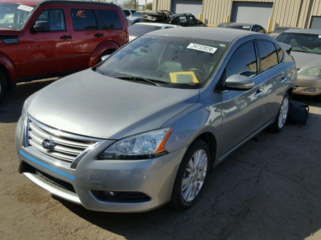 3N1AB7AP4EY336396 - 2014 NISSAN SENTRA S GRAY photo 2