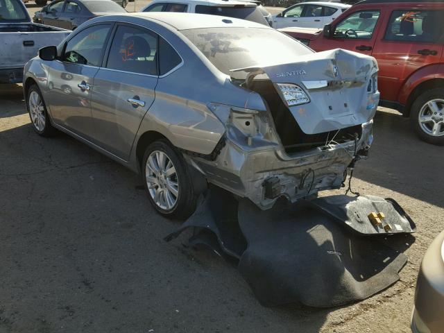 3N1AB7AP4EY336396 - 2014 NISSAN SENTRA S GRAY photo 3