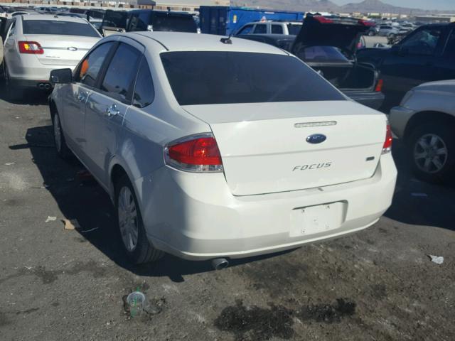 1FAHP3HN6AW127114 - 2010 FORD FOCUS SEL WHITE photo 3