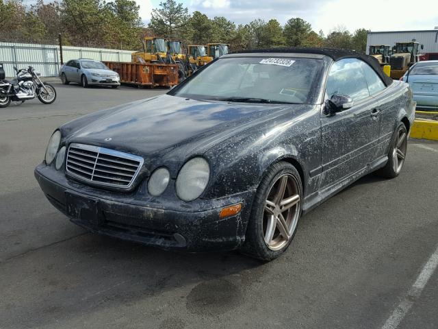 WDBLK70G62T098707 - 2002 MERCEDES-BENZ CLK 430 BLACK photo 2