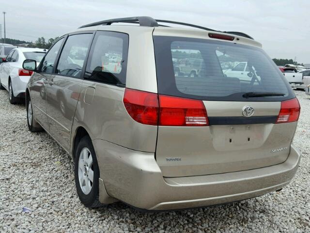 5TDZA23C54S069646 - 2004 TOYOTA SIENNA CE BEIGE photo 3