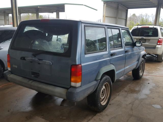 1J4FJ28SXVL611338 - 1997 JEEP CHEROKEE S BLUE photo 4