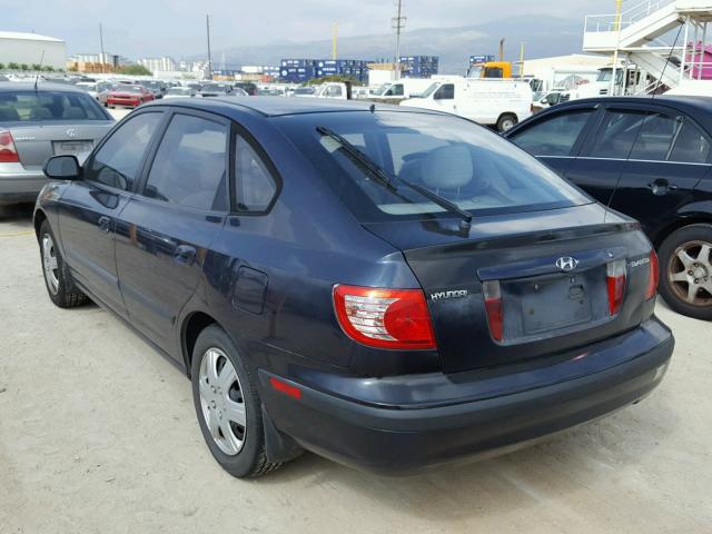 KMHDN56DX6U188808 - 2006 HYUNDAI ELANTRA GL BLUE photo 3