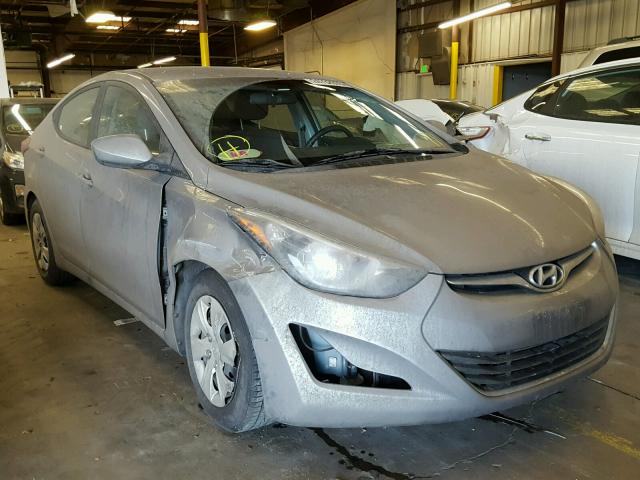 5NPDH4AE7GH700588 - 2016 HYUNDAI ELANTRA SE GRAY photo 1