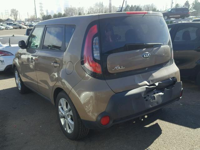 KNDJP3A58F7197835 - 2015 KIA SOUL + BROWN photo 3