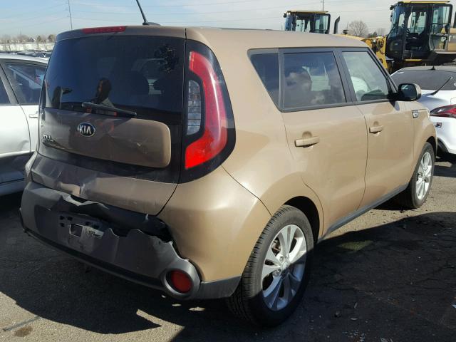 KNDJP3A58F7197835 - 2015 KIA SOUL + BROWN photo 4