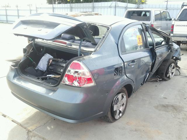 KL1TD5DE8BB124732 - 2011 CHEVROLET AVEO LS GRAY photo 4